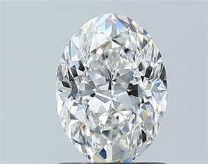 Foto Diamante Natural 1.01 quilates, Ovalado , Color F, claridad SI1 y certificado GIA de
