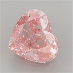 Picture of Lab Grown Diamond 3.53 Carats, Heart with  Cut, Fancy Vivid Pink Color, VS1 Clarity and Certified by IGI