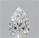 Natural Diamond 0.60 Carats, Pear with  Cut, H Color, VVS1 Clarity and Certified by GIA