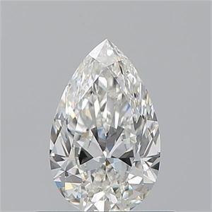 Picture of Natural Diamond 0.60 Carats, Pear with  Cut, H Color, VVS1 Clarity and Certified by GIA