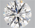Lab Grown Diamond 6.19 Carats, Round with Ideal Cut, G Color, VS2 Clarity and Certified by IGI