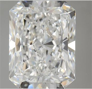 Foto Diamante Natural 5.01 quilates, Radiante , Color F, claridad VS2 y certificado GIA de