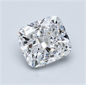 Natural Diamond 0.90 Carats, Cushion with  Cut, D Color, SI2 Clarity and Certified by GIA