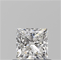Natural Diamond 0.61 Carats, Princess with  Cut, F Color, VVS1 Clarity and Certified by GIA
