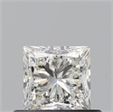 Natural Diamond 0.54 Carats, Princess with  Cut, J Color, IF Clarity and Certified by GIA