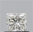 Natural Diamond 0.54 Carats, Princess with  Cut, J Color, IF Clarity and Certified by GIA