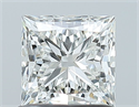 Natural Diamond 1.01 Carats, Princess with  Cut, I Color, VS1 Clarity and Certified by GIA