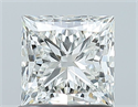 Natural Diamond 1.01 Carats, Princess with  Cut, I Color, VS1 Clarity and Certified by GIA