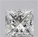 Natural Diamond 0.90 Carats, Princess with  Cut, I Color, VVS2 Clarity and Certified by GIA