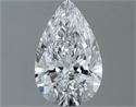 Diamante Natural 0.60 quilates, De pera , Color D, claridad SI1 y certificado GIA
