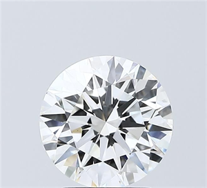 Picture of Lab Grown Diamond 2.01 Carats, Round with Ideal Cut, D Color, VVS2 Clarity and Certified by IGI