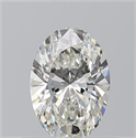 Natural Diamond 0.60 Carats, Oval with  Cut, I Color, VVS1 Clarity and Certified by GIA