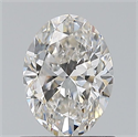 Natural Diamond 0.70 Carats, Oval with  Cut, H Color, VVS1 Clarity and Certified by GIA