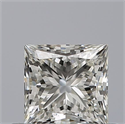 Natural Diamond 0.50 Carats, Princess with  Cut, H Color, IF Clarity and Certified by IGI