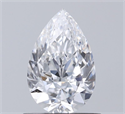 Natural Diamond 0.60 Carats, Pear with  Cut, D Color, VS1 Clarity and Certified by GIA