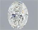 Natural Diamond 0.50 Carats, Oval with  Cut, I Color, VVS2 Clarity and Certified by GIA