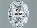 Natural Diamond 1.40 Carats, Oval with  Cut, D Color, I1 Clarity and Certified by GIA