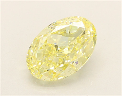 Picture of Lab Grown Diamond 2.73 Carats, Oval with  Cut, Fancy Yellow Color, VVS2 Clarity and Certified by IGI