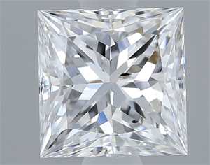 Picture of Natural Diamond 0.70 Carats, Princess with  Cut, D Color, SI2 Clarity and Certified by GIA