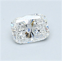 Natural Diamond 0.71 Carats, Cushion with  Cut, D Color, SI1 Clarity and Certified by GIA