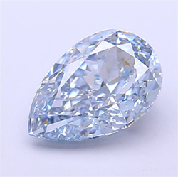 Picture of Lab Grown Diamond 2.16 Carats, Pear with  Cut, Fancy Intense Blue Color, VVS1 Clarity and Certified by IGI