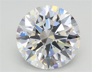 Picture of Lab Grown Diamond 2.08 Carats, Round with Ideal Cut, F Color, VVS1 Clarity and Certified by IGI