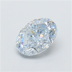 Picture of Lab Grown Diamond 1.32 Carats, Oval with  Cut, Fancy Intense Blue Color, VVS1 Clarity and Certified by IGI