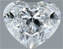 Natural Diamond 0.50 Carats, Heart with  Cut, D Color, SI2 Clarity and Certified by GIA