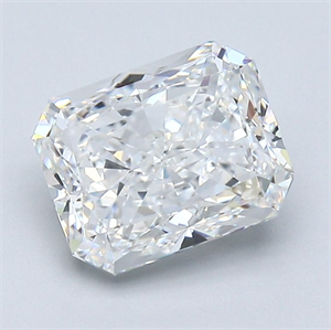 Picture of Natural Diamond 2.01 Carats, Radiant with  Cut, F Color, VS1 Clarity and Certified by GIA