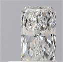 Natural Diamond 0.50 Carats, Radiant with  Cut, F Color, VVS2 Clarity and Certified by GIA