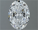 Natural Diamond 1.01 Carats, Oval with  Cut, D Color, SI1 Clarity and Certified by GIA