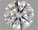 Lab Grown Diamond 2.02 Carats, Round with Excellent Cut, D Color, VVS1 Clarity and Certified by GIA