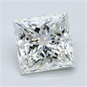 Diamante Natural 3.51 quilates, Princesa , Color J, claridad VVS2 y certificado GIA
