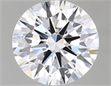 Lab Grown Diamond 1.07 Carats, Round with Ideal Cut, D Color, VVS1 Clarity and Certified by IGI