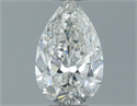 Natural Diamond 0.60 Carats, Pear with  Cut, H Color, SI1 Clarity and Certified by GIA