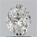 Natural Diamond 1.01 Carats, Oval with  Cut, F Color, SI2 Clarity and Certified by GIA