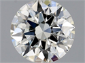 Natural Diamond 0.71 Carats, Round with Excellent Cut, J Color, IF Clarity and Certified by GIA
