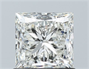 Natural Diamond 1.01 Carats, Princess with  Cut, I Color, VS2 Clarity and Certified by GIA
