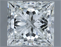 Natural Diamond 1.50 Carats, Princess with  Cut, H Color, VS1 Clarity and Certified by IGI