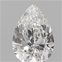 Natural Diamond 0.12 Carats, Pear with  Cut, E Color, VS1 Clarity and Certified by IGI