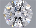 Lab Grown Diamond 1.03 Carats, Round with Ideal Cut, D Color, VVS2 Clarity and Certified by IGI