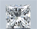 Natural Diamond 1.00 Carats, Princess with  Cut, I Color, VVS2 Clarity and Certified by GIA