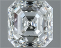 Natural Diamond 1.00 Carats, Asscher with  Cut, H Color, SI1 Clarity and Certified by IGI