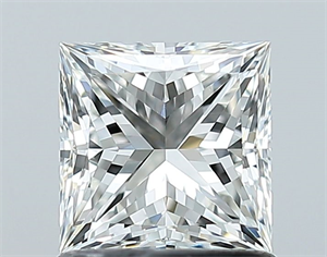 Picture of Natural Diamond 1.04 Carats, Princess with  Cut, H Color, VS2 Clarity and Certified by GIA