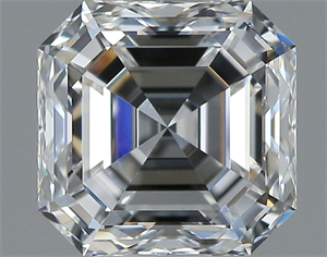 Foto Diamante Natural 1.31 quilates, Asscher , Color E, claridad VVS2 y certificado GIA de