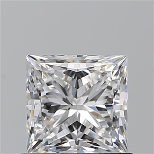 Picture of Natural Diamond 0.93 Carats, Princess with  Cut, E Color, VS2 Clarity and Certified by GIA