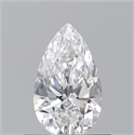 Diamante Natural 0.56 quilates, De pera , Color E, claridad VVS2 y certificado GIA