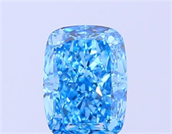 Picture of Lab Grown Diamond 1.35 Carats, CUSHION MODIFIED with  Cut, Fancy Vivid Blue Color, VS1 Clarity and Certified by IGI