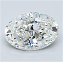 Diamante Natural 3.20 quilates, Ovalado , Color G, claridad VVS2 y certificado GIA