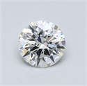 Natural Diamond 0.54 Carats, Round with Excellent Cut, H Color, SI1 Clarity and Certified by GIA